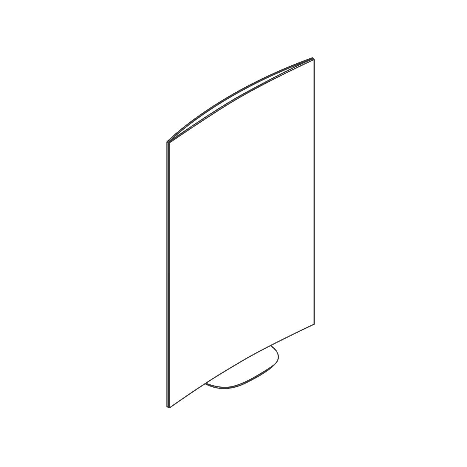 A line drawing - OE1 Curved Screen A line drawing - OE1 Curved Screen
