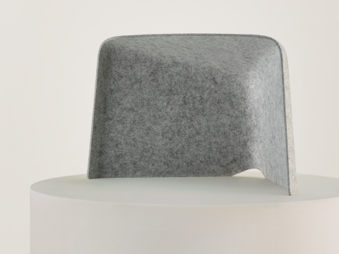 Grey OE1 Personal Hoodie viewed from a front angle. Grey OE1 Personal Hoodie viewed from a front angle.