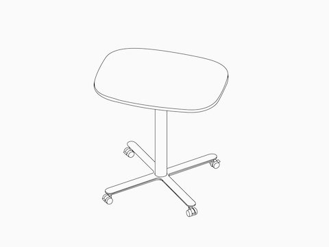A line drawing - Passport Work Table–Large A line drawing - Passport Work Table–Large