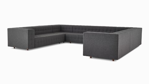 A Rapport sofa in a u-shaped configuration. A Rapport sofa in a u-shaped configuration.