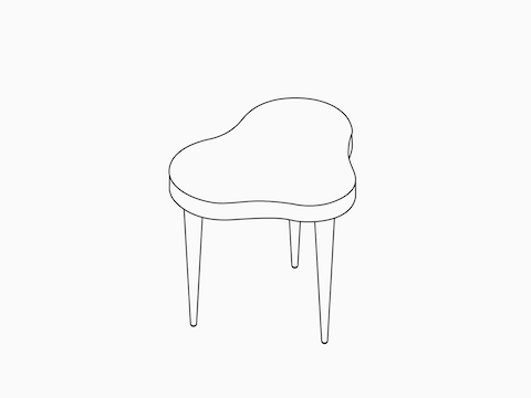 A line drawing - Rohde Paldao Side Table A line drawing - Rohde Paldao Side Table