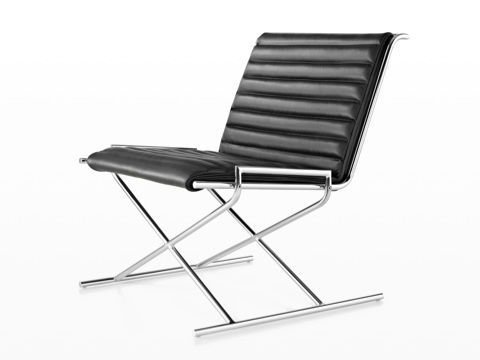 Black Sled Chair viewed at an angle. Black Sled Chair viewed at an angle.