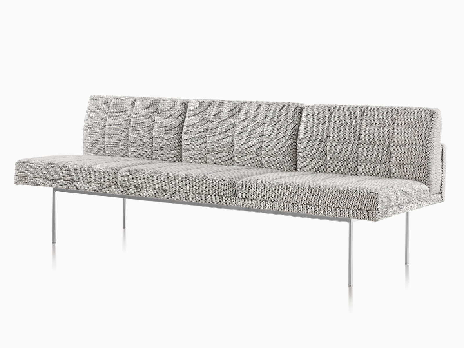 Gray Tuxedo Sofa, viewed from front. Gray Tuxedo Sofa, viewed from front.