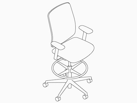 Line drawing of a Verus Stool. Line drawing of a Verus Stool.