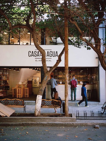 Héctor Esrawe and Ignacio Cadena created the interior and branding concept for the high-concept watering hole, Casa del Agua, which serves up super pure or herbal-infused rainwater, collected right on site. Héctor Esrawe and Ignacio Cadena created the interior and branding concept for the high-concept watering hole, Casa del Agua, which serves up super pure or herbal-infused rainwater, collected right on site.