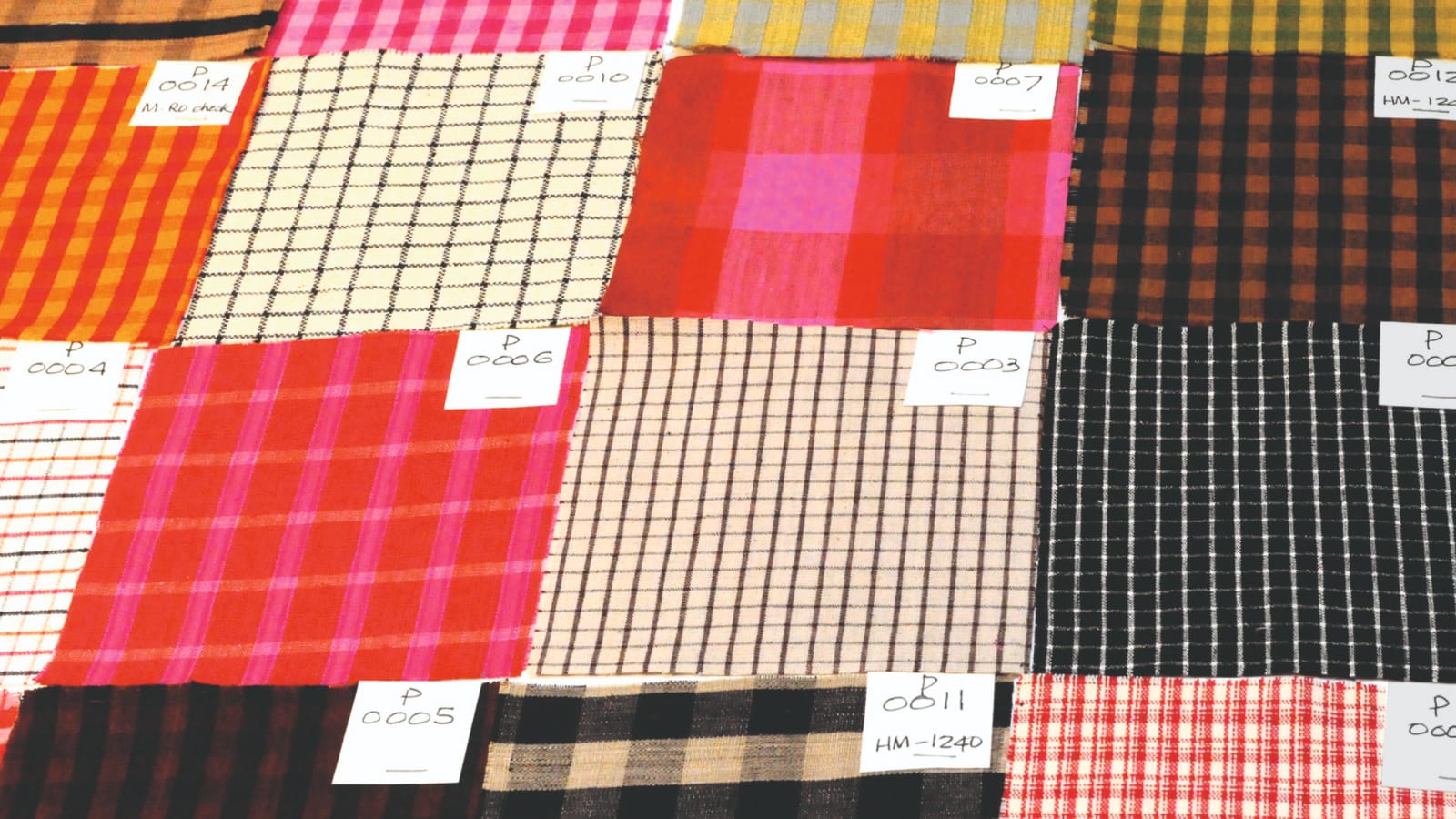 Plaid swatches in a variety of colors. Plaid swatches in a variety of colors.