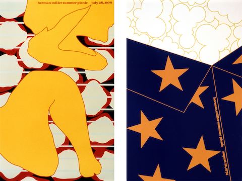 LEFT: 1979 BBQ Chicken Poster RIGHT: 1974 Popcorn Poster LEFT: 1979 BBQ Chicken Poster RIGHT: 1974 Popcorn Poster