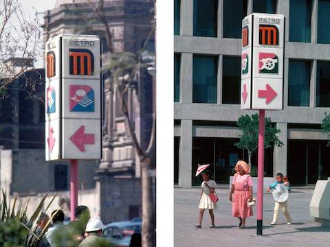 Mexico DF Metro signage. Mexico DF Metro signage.