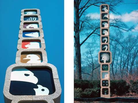 Wayfinding totems from the National Zoo in Washington DC. Wayfinding totems from the National Zoo in Washington DC.